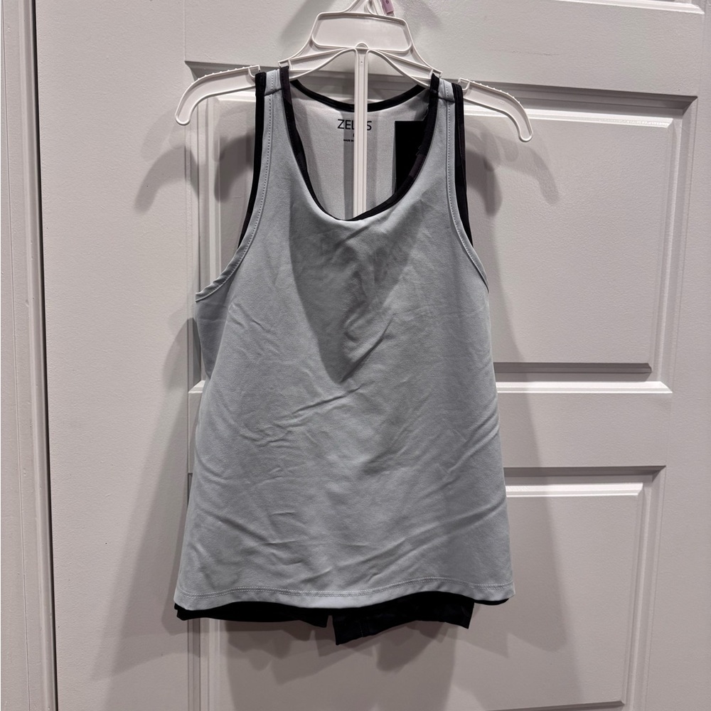 NWT Zelos girl's size 6 tank top set with biker shorts